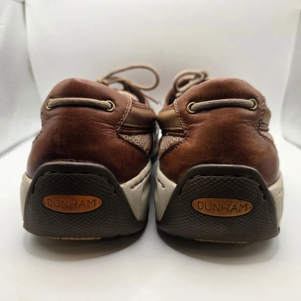 Dunham Captain Mens 14 D Brown Leather Boat Shoes Nautical Loafers MCN410BR